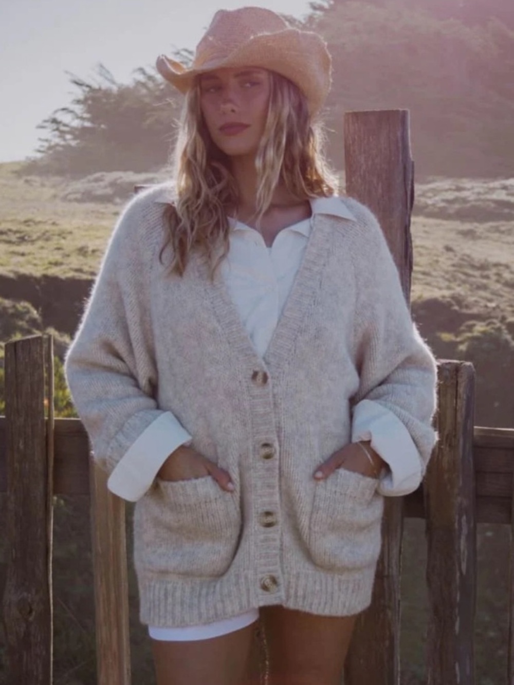RUMORED JACKSON HOLE CARDIGAN in Oat Size Small